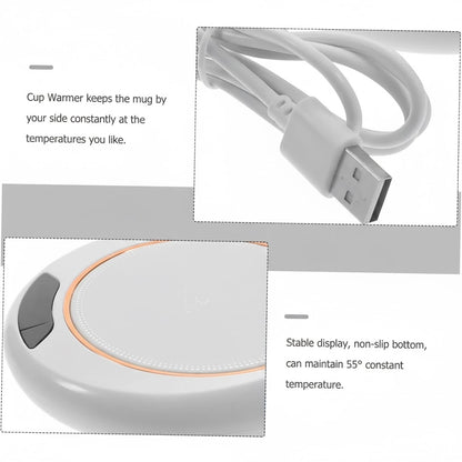 USB ThermoDesk Mug Warmer for Coffee, Tea and Office Use Now